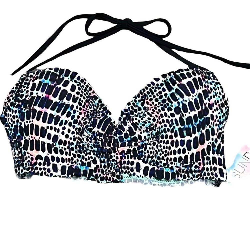 NWT 34C Bikini Top Small Bottoms Sundazed Nixie Bra Swimsuit Set Mermaid Ruffle - Picture 9 of 12
